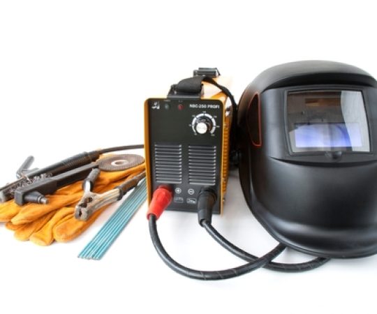Inverter,Welding,Machine,And,Mask,,Electrode,Welding,Equipment,On,A